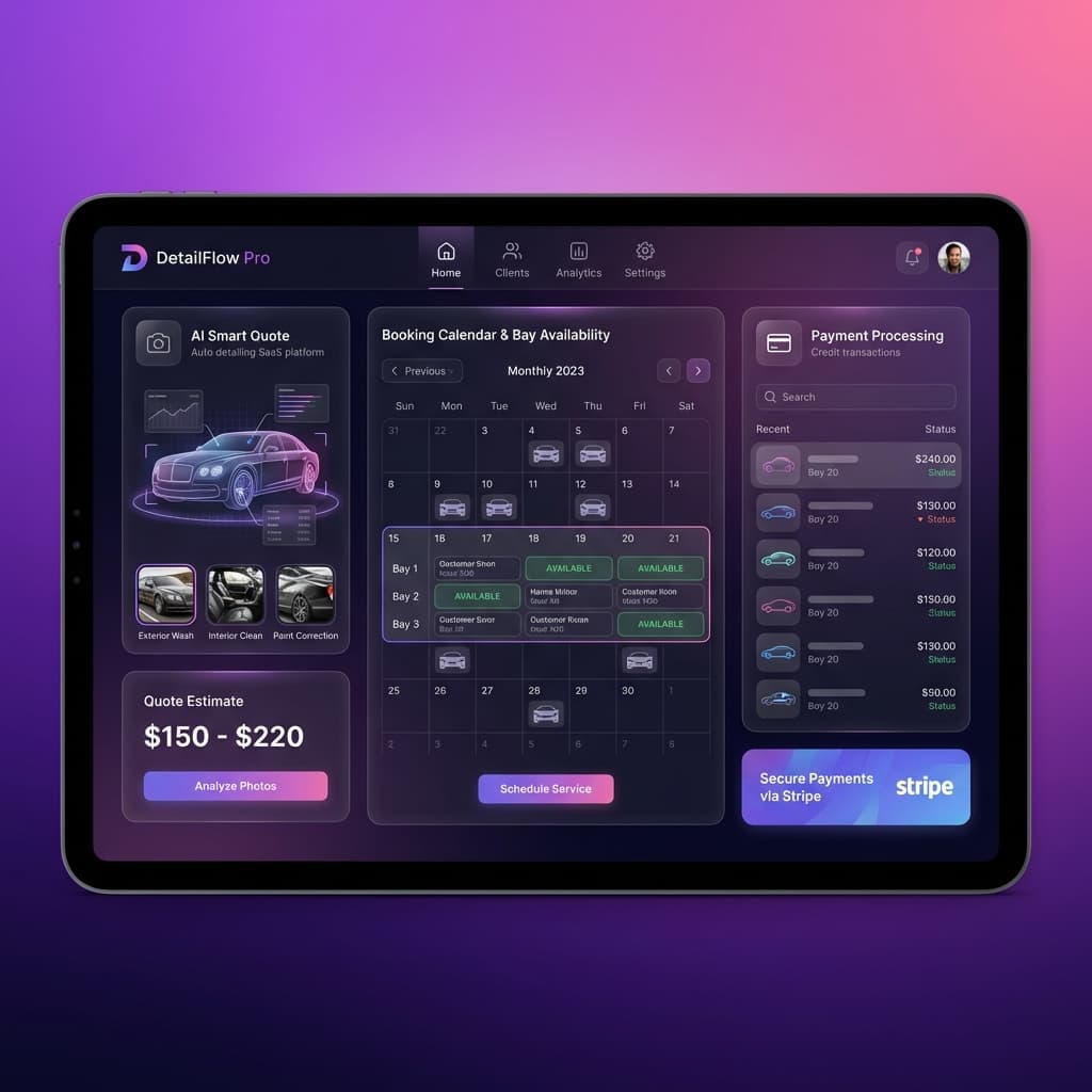 Auto Detailing SaaS — Multi-tenant booking platform